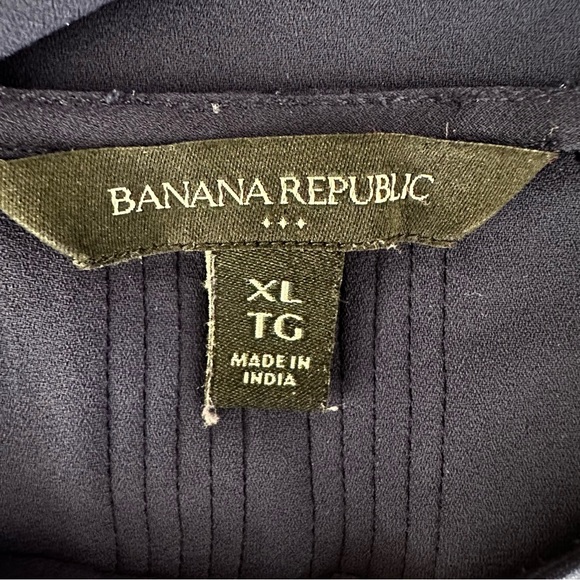 BANANA REPUBLIC Women's Long Sleeve Pleated Blouse Size XL - Picture 8 of 9